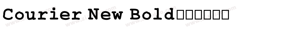 Courier New Bold字体转换